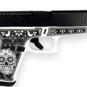 GLOCK 48 9MM BLACK FXD COMM-Sugar Skull White & Black - 10+1  Rounds